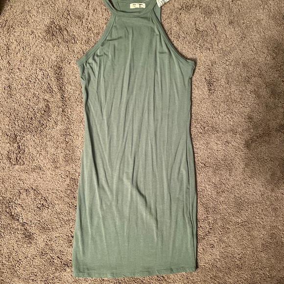 NWT Sage Green Bodycon Dress - Picture 2 of 4